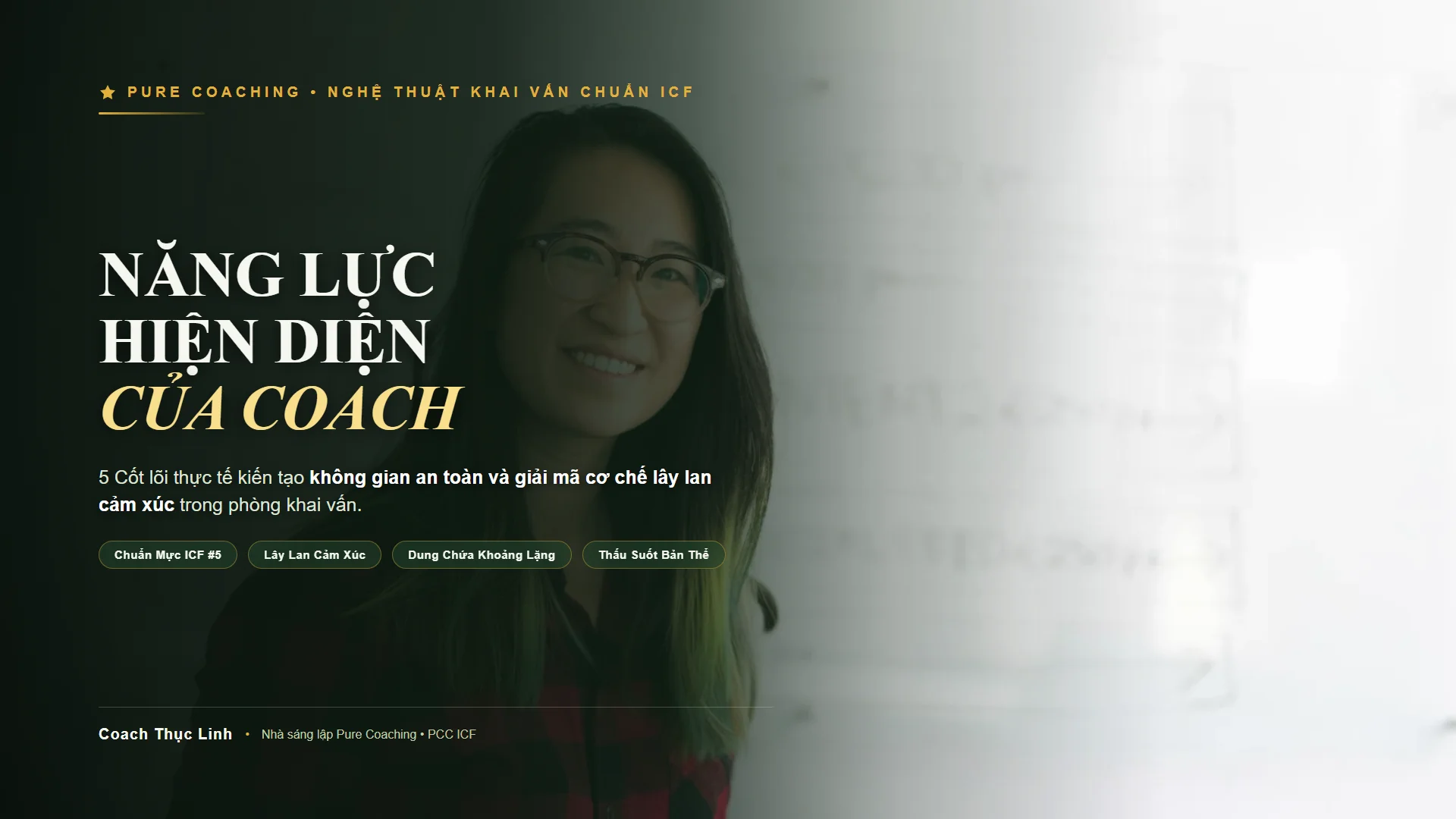 Năng lực hiện diện của coach theo chuẩn mực quốc tế ICF tại Pure Coaching